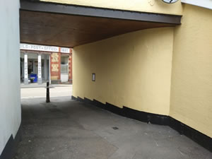 Before photo of wall in Llandeilo